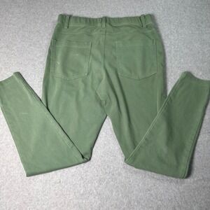 Womens Olive Green Stretch Waist Pants Casual Slim Fit Size Unknown
